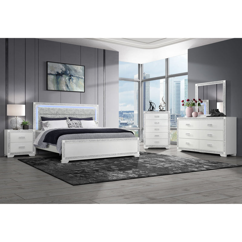 Soulmarie - Mirror, Connects To Dresser - White