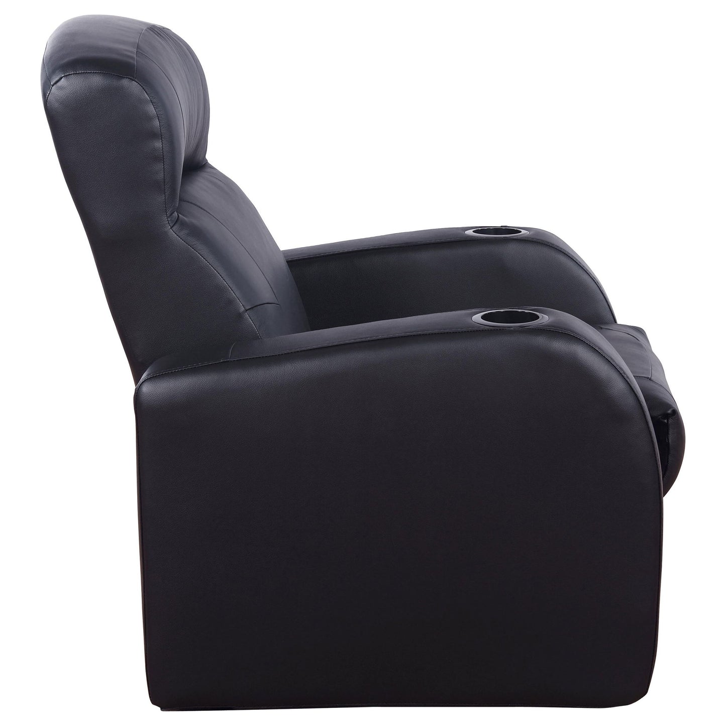 Greenfield - 3 Seater Home Theater With 2 Wedge Consoles - Black