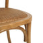 Oval Dining Table Set With 4 Birch Rattan Chairs - Brown / Light Brown