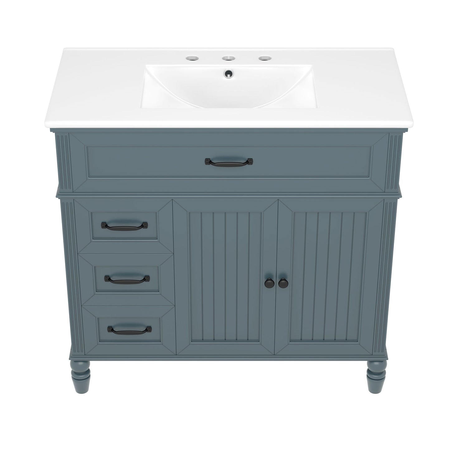 Bathroom Vanity With Sink, Freestanding Cabinet & Drawers