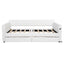Queen Upholstered Platform Bed With USB Charging And 2 Storage Drawers - White