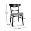 Modern Dining Chair With Upholstered Seat And Wood Frame
