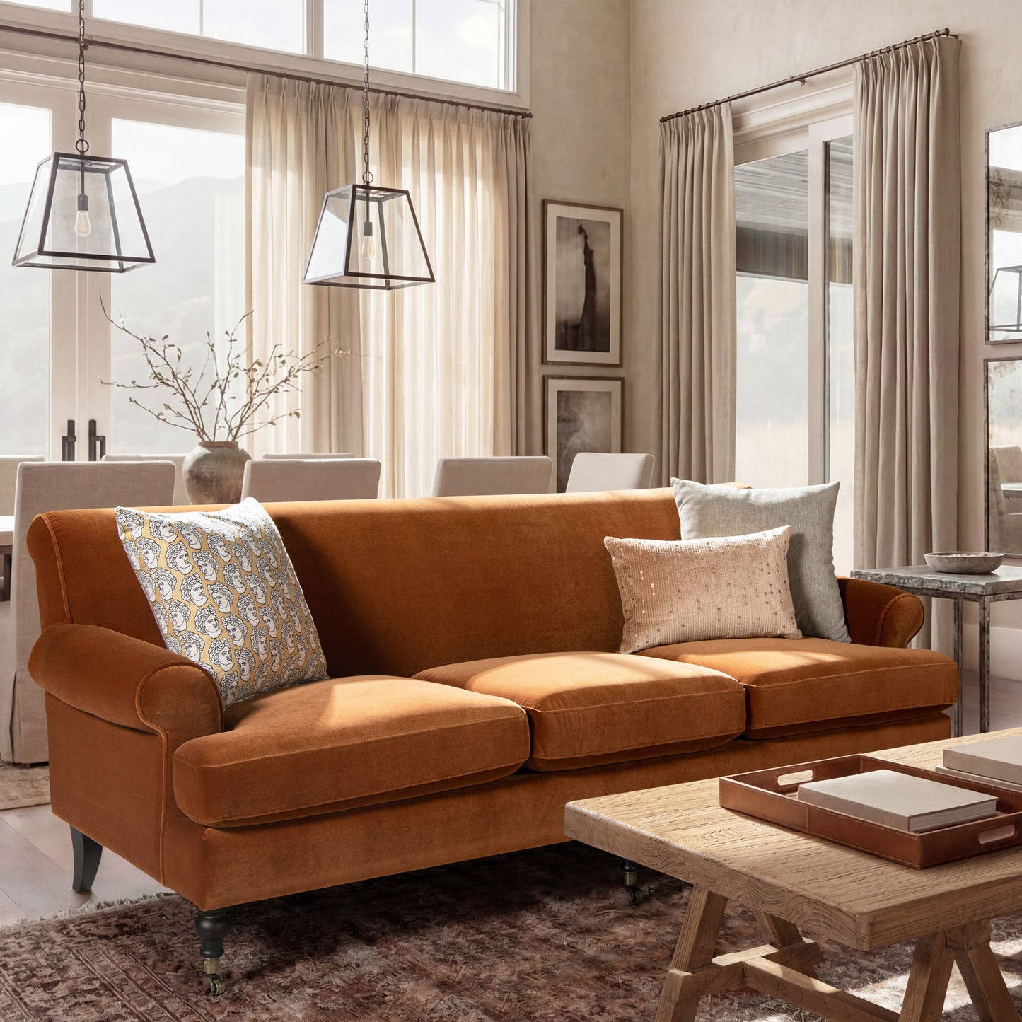 Alana Lawson - Modern Three Cushion Tightback Sofa