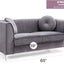 Glam Styled Micro Suede Loveseat