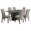 Wendell - 7 Piece Dining Set With Pedestal Table And Chairs - Gray
