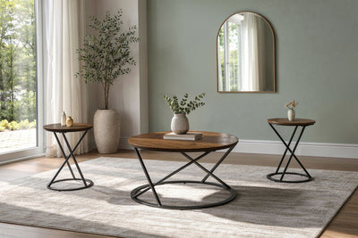 Emery - 3 Piece Occasional Set (1 Coffee & 2 End Tables) - Brown