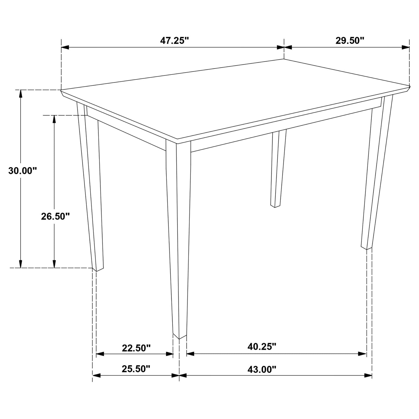 Stan - 5 Piece Dining Set With Rectangular Table And Slat Back Chairs - Cappuccino