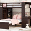 Loft Bed With A Stand Alone Bed, Shelves, Desk, And Wardrobe