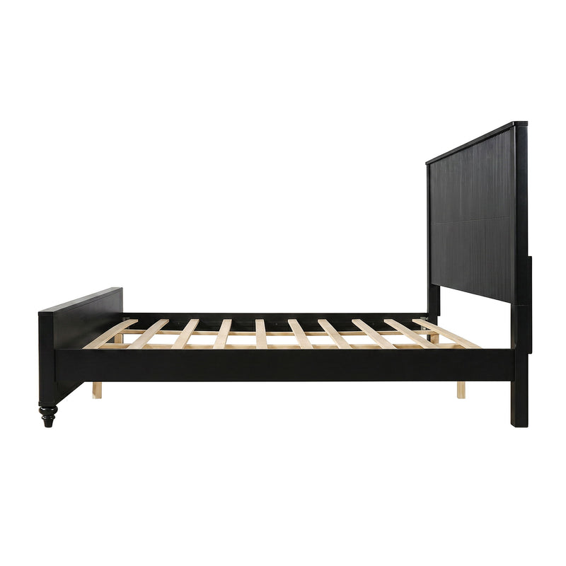 Fluted Platform Bed Frame, No Box Spring Needed
