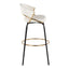 Jie - Fixed Height Contemporary Barstool With Swivel Round Footrest (Set of 2)
