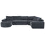 Modular Cloud Sectional Sofa Set, U-Shaped Upholstered Couch With Deep Seat
