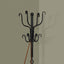 Coat Rack, Hall Tree, Free Standing, 8 Hooks, Entryway, Transitional - Black