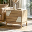 Japandi 2 Drawer Nightstand With Geometric Design