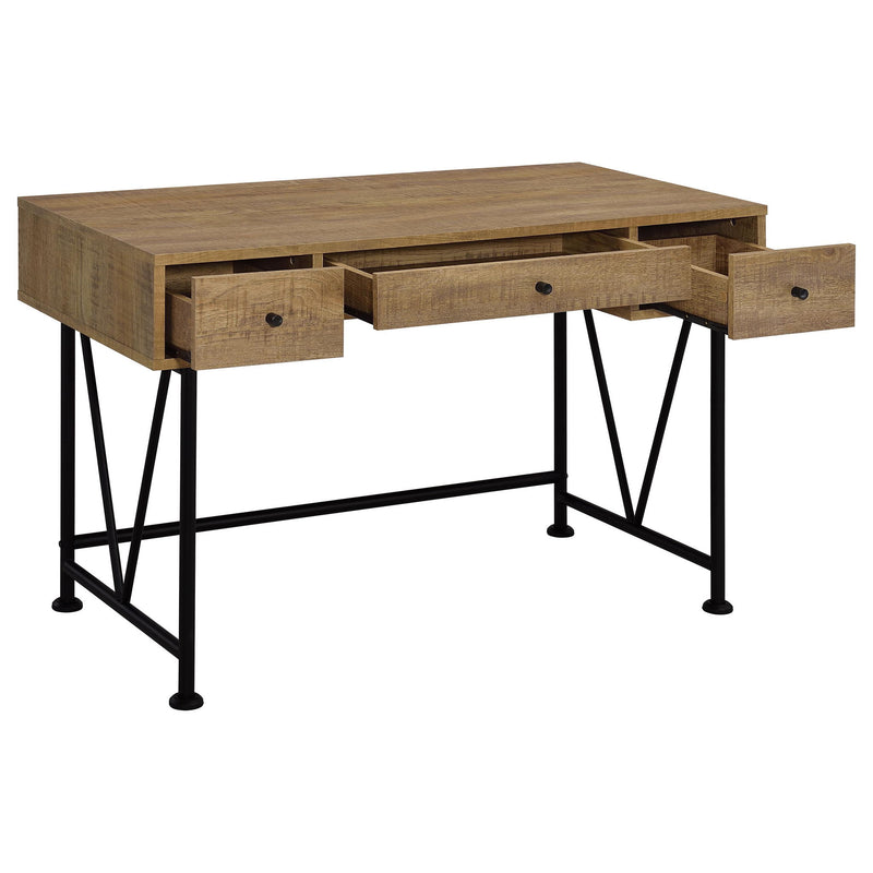 Vellun - 3 Drawer Writing Desk - Mango Color