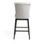 Quicksilvered - Upholstered Swivel Counter Stool With Wood Legs - Beige