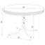 Retro Round Dining Table - White