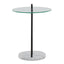 Claire - Contemporary / Glam Side Table - Black / Clear