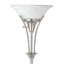 Jessa - Torchiere Floor Lamp With Soft Glass Shade - Silver