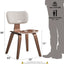 Casson - Boucle 7 Walnut Side Chair (Set of 2) - White / Walnut