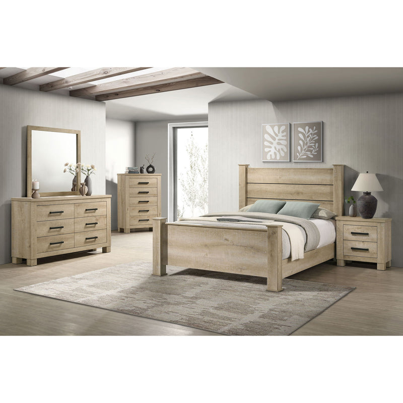 Sansome - 6 Drawer Dresser With Mirror - Oak