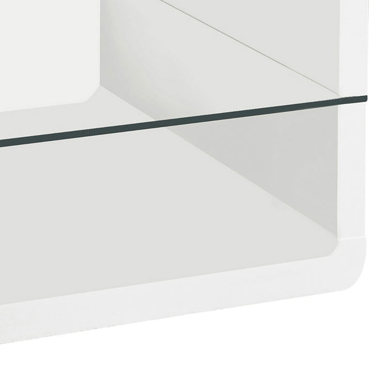Emerson - 1 Shelf Rectangular Side End Table - White