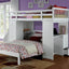 Freya - Twin Loft Bed With Storage (Not Including The Bottom Twin Bed) - White