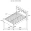 Queen Bed With Bookcase Headboard - Brown