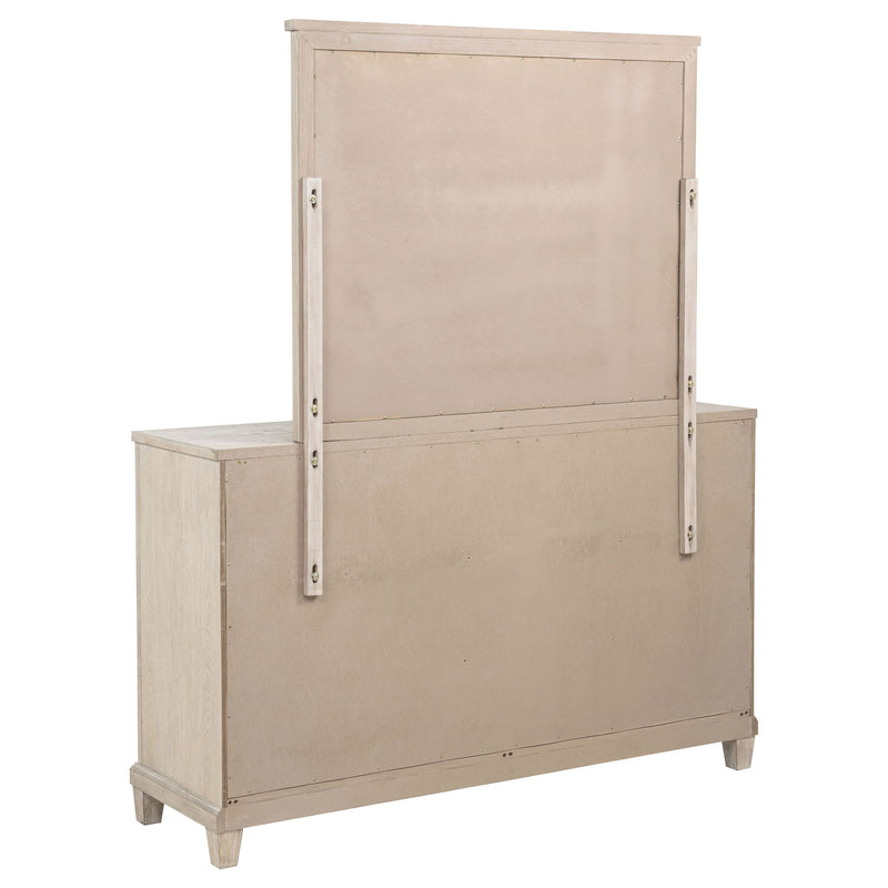 Wedner - 6 Drawer Dresser With Mirror - Oak