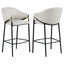 Sloped Arm Bar Stools (Set of 2) - Beige