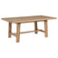 Carlos - 7 Piece Leaf Dining Set Table And Upholstered Chairs - Brown / Beige