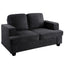 Modern Loveseat, Comfortable 2 Seater Couch With Deep Seating, Loose Back Cushions, Wide Arms