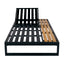 Chaise Lounge Set, 5 Position Adjustable, Flat Side Surface Storage
