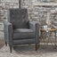 Macedonia - Button Tufted Fabric Recliner - Slate