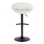 Posh - Contemporary Adjustable Barstool With Swivel & Rounded T Footrest (Set of 2)