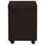 3 Drawer File Cabinetб Compact Office Storage For Home - Brown