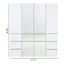 Elise - Modular Closet System With Mirror And Customizable Storage - White