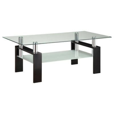 Moriah - 1 Shelf Rectangular Coffee Table - Black