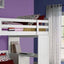 Freya - Twin Loft Bed With Storage (Not Including The Bottom Twin Bed) - White