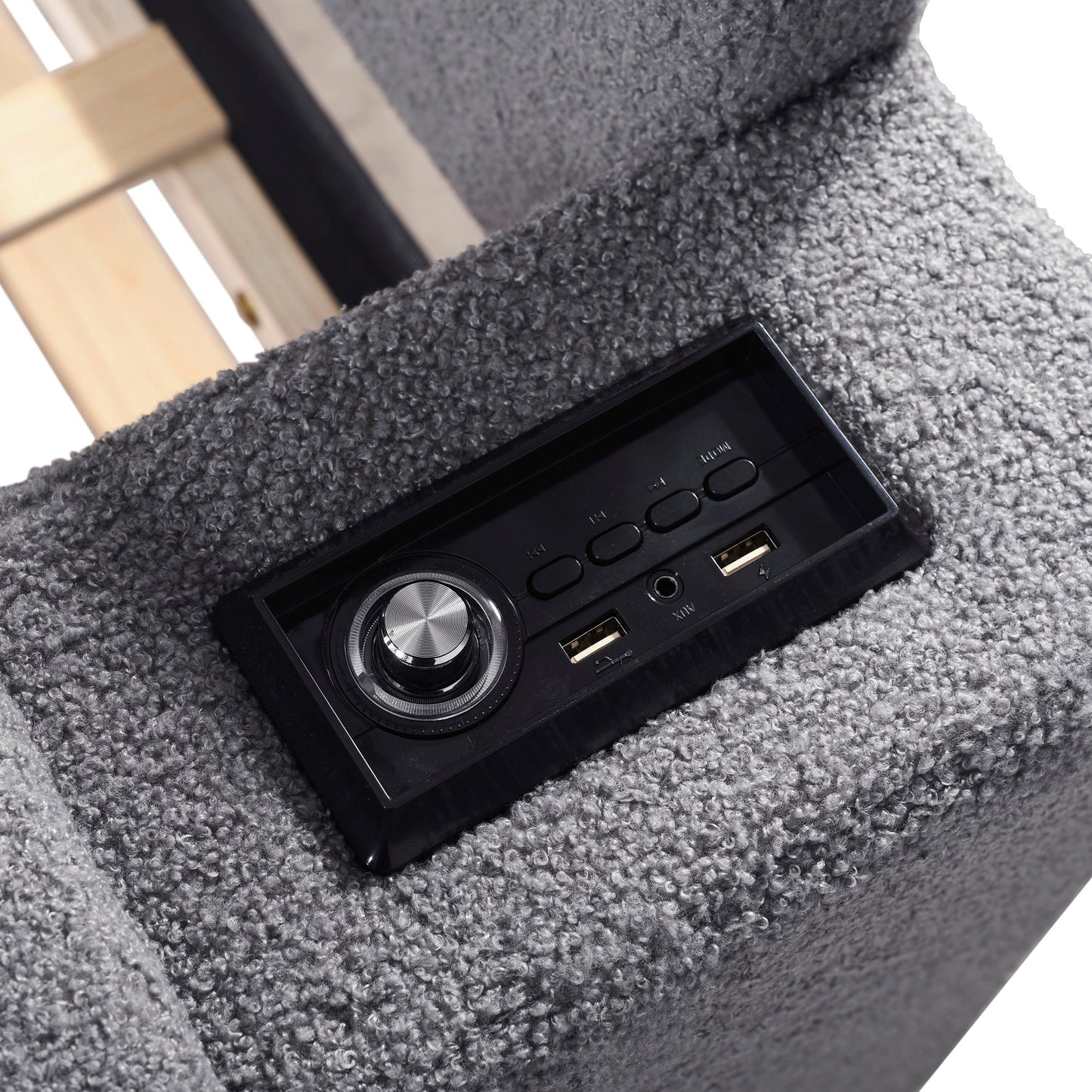 Upholstered Daybed With Storage Armrests, Trundle And Latest Integrated tooth Audio System