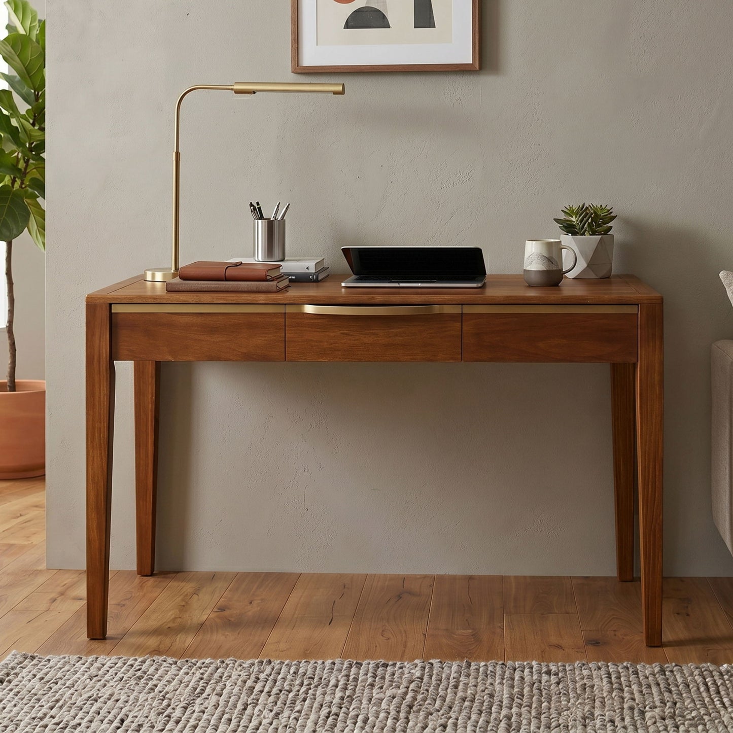 Modern Home Office Desk With Drawers