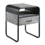 Raziela - End Table With Drawer - Black / Gray