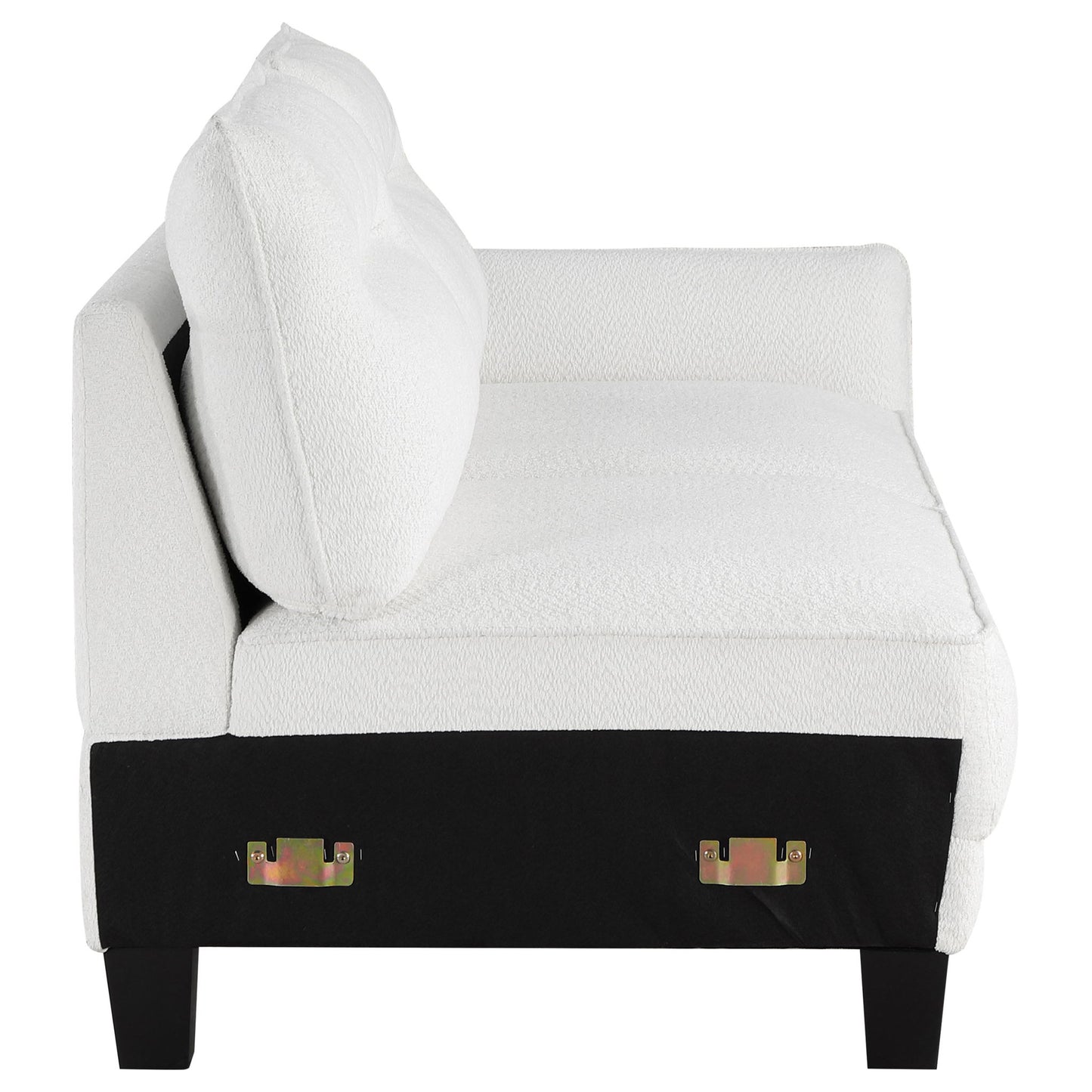 Granholm - Upholstered Curved Arm Sectional Sofa - White