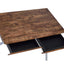 Callers - Weathered Writing Desk - Chrome / Oak