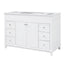 Bathroom Vanity Cabinet Only, 6 Soft Close Drawers & Double Doors - White