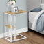 Accent Table, C - Shaped, Marble Look Contemporary & Modern Convenient Design