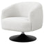 Upholstered Swivel Accent Chair, 360 Degree Rotation - Beige