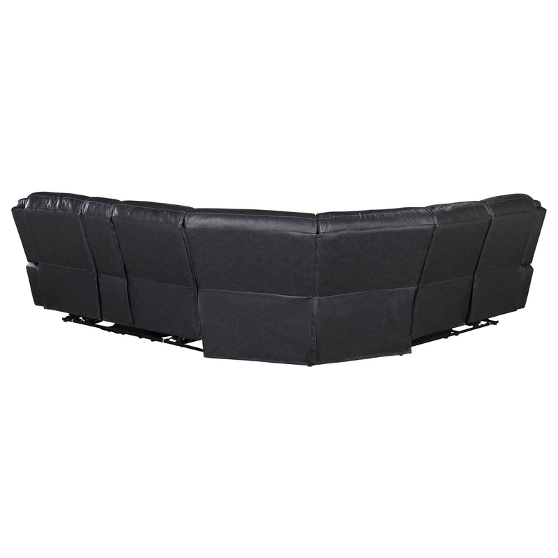 Salerno - Upholstered Power Reclining Sectional Sofa - Dark Gray