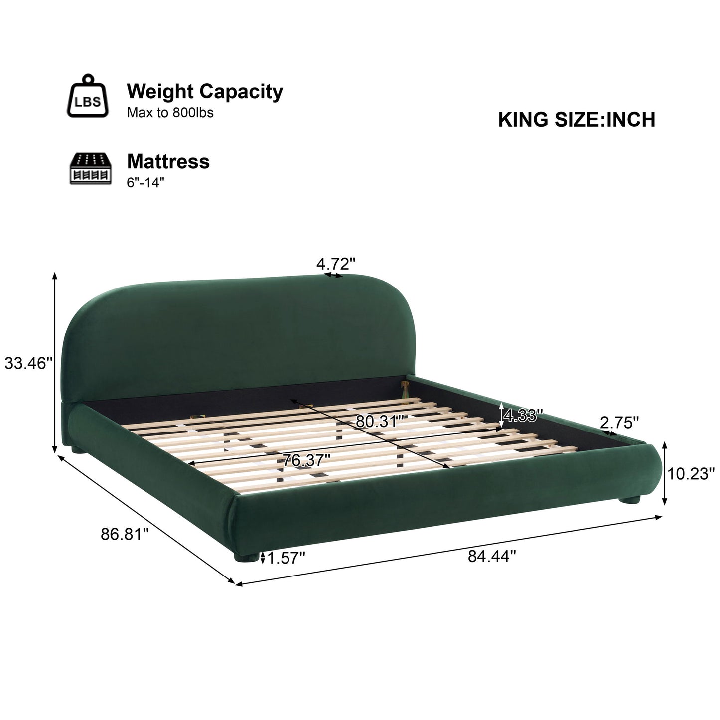 Simple Modern Bedroom Double Upholstered Bed