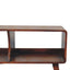 Curved Double Slot Media Unit - Dark Brown