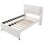 Upholstery Platform Bed With Trundle, Trundle Can Be Flat Or Erected